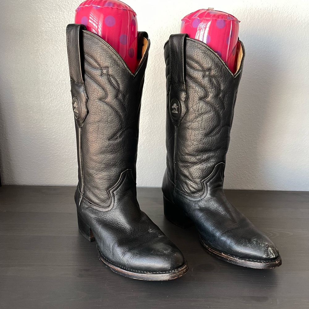 Joe Boots by Arles - Bovine Leather Black Cowboy Boots Made in Mexico